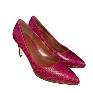 NEW Cole Haan Idala Pump II Womens 7.5B Redish/Pinkish Snake Print Heels Pumps